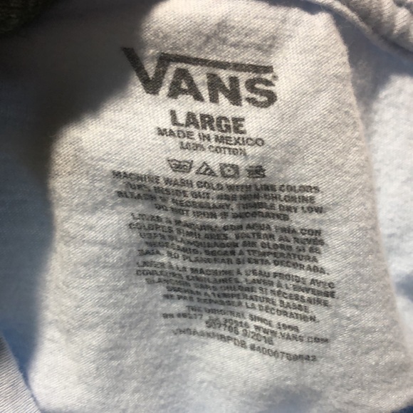 Vans light blue Off the Wall tee size large - Picture 6 of 6